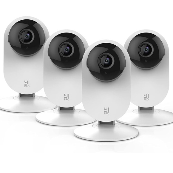Yi Pro 2K Home Security Camera. Set of 4 with wall mounting kit! New in box!